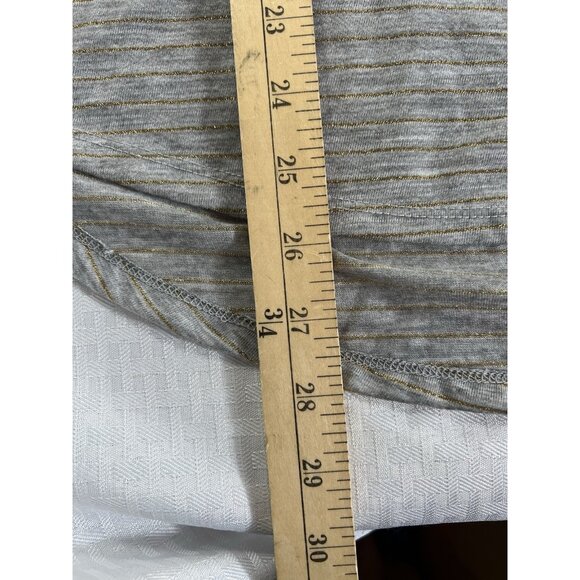 A.N.A Long Sleeve‎ Knit Gray and Gold  NWT Womens Subtle Striped XL top - Picture 10 of 14